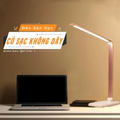 Đèn học để bàn Màu hồng nữ tính 5 mức điều chỉnh ánh sáng 5 Loại ánh sáng khác nhau điều khiển bằng ứng
