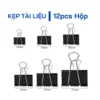Kẹp giấy tài liệu, Kẹp bướm 15 mm 19mm 25mm 32 mm 41mm 12 cái/hộp
