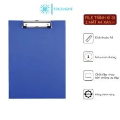 Bìa Trình Ký Đôi A4 Xanh Dương  2 Mặt Tiện Dụng