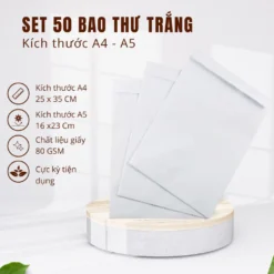 Bao Thư Trắng Văn Phòng Kích Thước A4 - A5