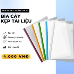 Combo 5 Bìa Cây Kẹp Tài Liệu A4 Gáy Lớn Bìa Nhựa Plastic