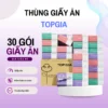 Thùng 30 Gói Giấy Ăn Top Gia Dạng Hộp Rút 4 Lớp Dai Mịn Chất Lượng Cao