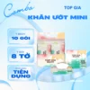 [Túi 10/5 - Gói] Khăn Ướt Mini TOPGIA Không Mùi, Gói Nhỏ Gọn Tiện Lợi Cho Bé Đi Học, Đi Chơi