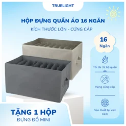 [16 Ngăn - Cứng Cáp] - Hộp Đựng Quần Áo Chia 16 Ngăn Hàng Xuất Khẩu