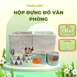 Hộp Đựng Đồ Dùng Văn Phòng Gọn Gàng Vải Canvas